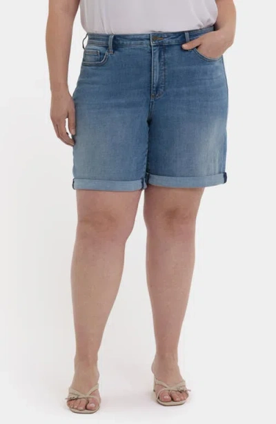Nydj Diana Relaxed Fit Cuffed Denim Shorts In Barcelona Breeze