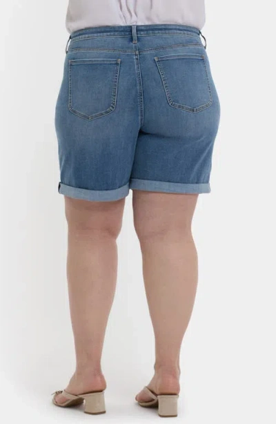Nydj Diana Relaxed Fit Cuffed Denim Shorts In Barcelona Breeze