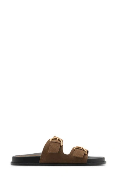 Mango Slide Sandal In Leather