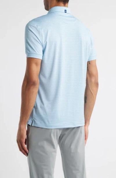 Mizzen + Main Mizzen+main Versa Trim Fit Geo Print Performance Golf Polo In Provence Diamond Sunburst