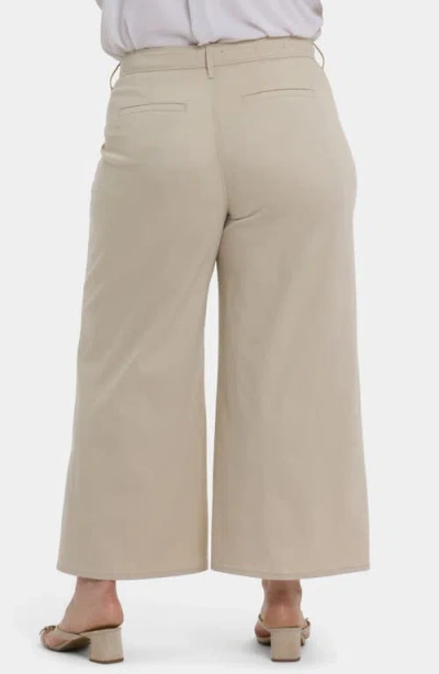 Nydj Mona High Waist Ankle Wide Leg Trouser Jeans In Feather