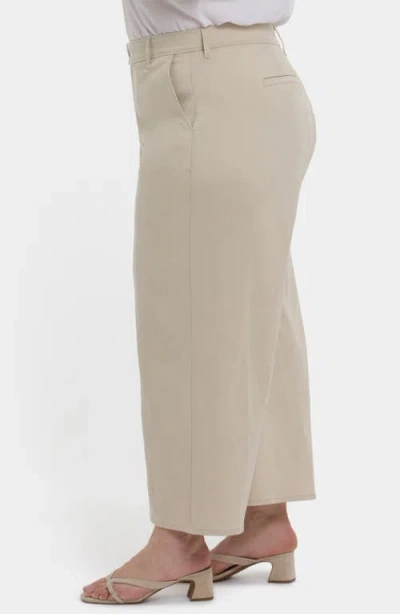 Nydj Mona High Waist Ankle Wide Leg Trouser Jeans In Feather