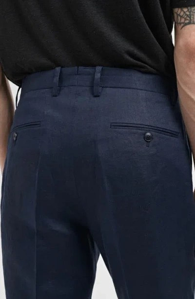 Mango Slim Fit Suit Pants In Blue