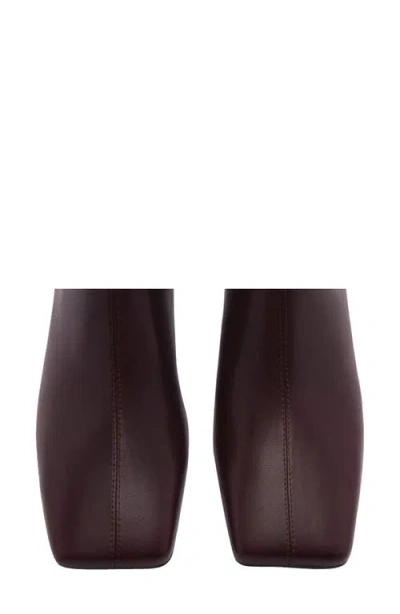 MANGO MANGO SQUARE TOE LEATHER BOOTIE 
