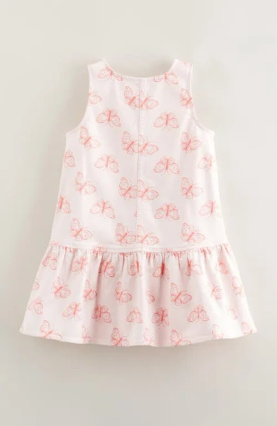 Tucker + Tate Kids' Butterfly Denim Drop Waist Dress In Pink Balm Simple Butterflies