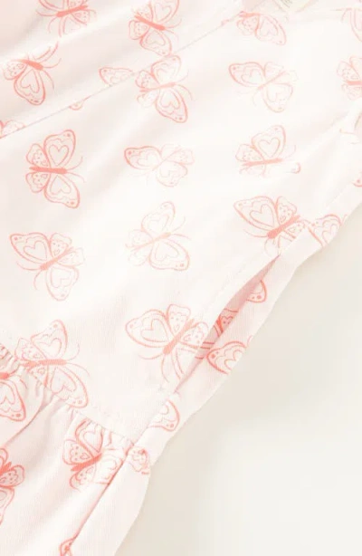 Tucker + Tate Kids' Butterfly Denim Drop Waist Dress In Pink Balm Simple Butterflies