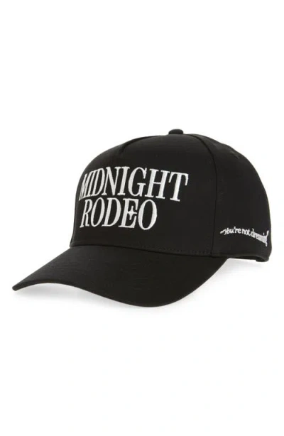 Midnight Rodeo Classic Logo Baseball Cap In Jet Black