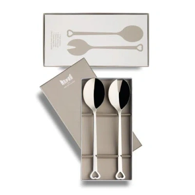 Mepra Evento Salad Serving Set In Silver
