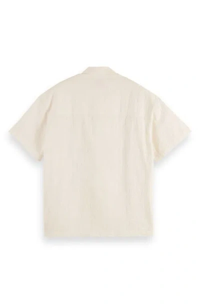 Scotch & Soda Macys Cross-stitch Camp Shirt In Cross Stitch Jacquard
