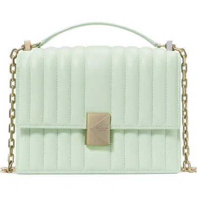 Kate Spade New York Deco Quilted Leather Convertible Crossbody Bag In Pistachio Ice