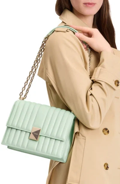 Kate Spade New York Deco Quilted Leather Convertible Crossbody Bag In Pistachio Ice