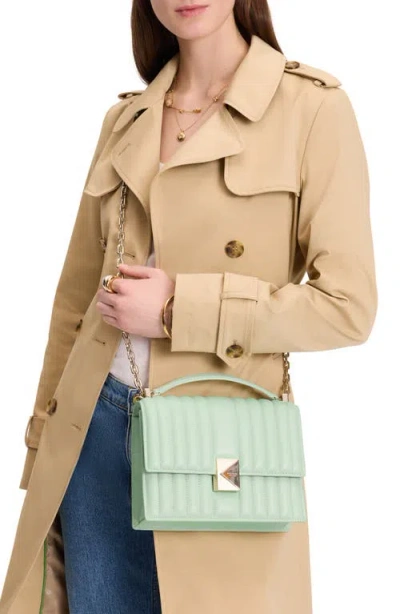 Kate Spade New York Deco Quilted Leather Convertible Crossbody Bag In Pistachio Ice