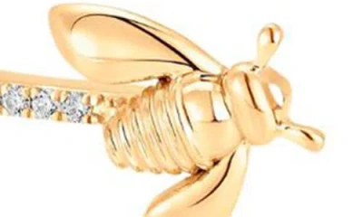 Sara Weinstock Queen Bee Flower Cuff Bracelet In Yellow Gold/diamond