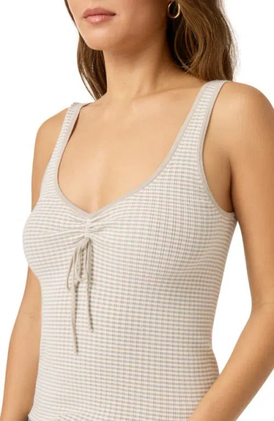 Splendid Saige Stripe Sweater Tank In Fawn Stripe