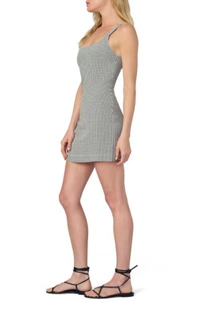 Joe's Jeans The Drew Gingham Cotton Minidress In Black/white Gingham