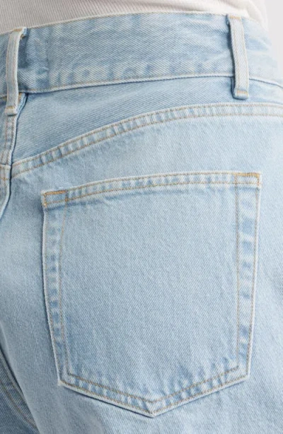 Frame The Trouser Short Denim Bermuda Shorts In Never