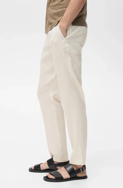 Mango Bob Long Straight Leg Jeans In Off White