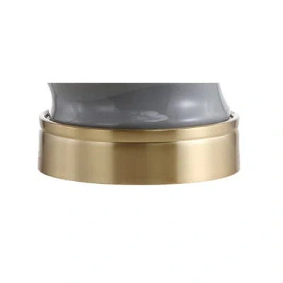 Jonathan Y Taipei 28" Ceramic Led Table Lamp In Dark Gray