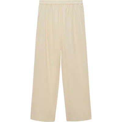 Mango Garment Washed Cotton Pants In Neutral
