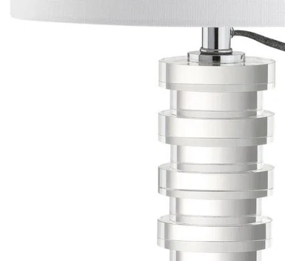 Jonathan Y Sasha 25" Crystal Led Table Lamp, Clear In Clear