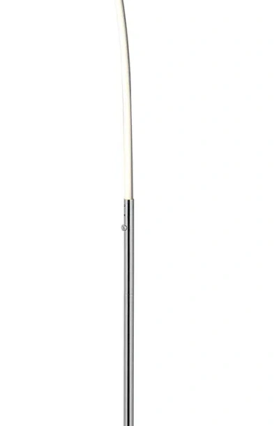 Jonathan Y Curva Minimalist Modern Led Integrated Floor Lamp In Chrome