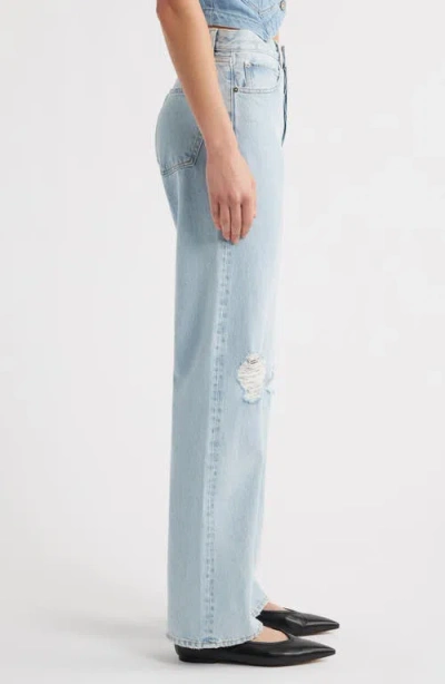 Shop Frame The Vertical High Waist Relaxed Straight Leg Jeans In Vancouver