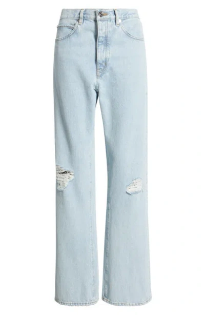 Frame The Vertical High Waist Relaxed Straight Leg Jeans In Vancouver