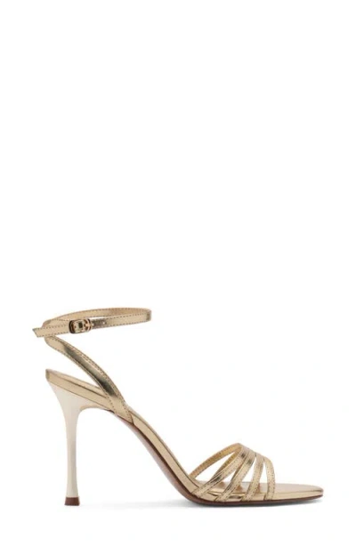 Mango Ankle Strap Sandal In Gold