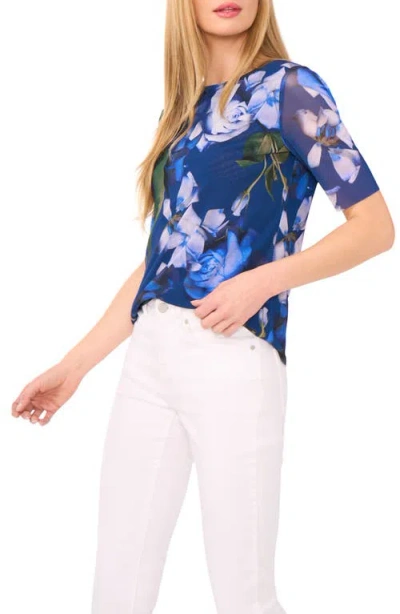 Ted Baker Floral Mesh Top In Multi