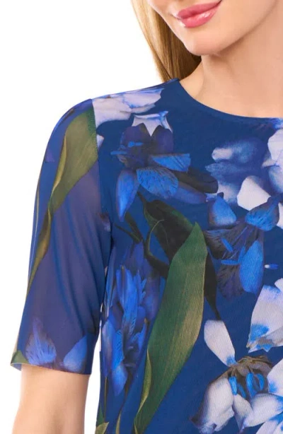 Ted Baker Floral Mesh Top In Multi