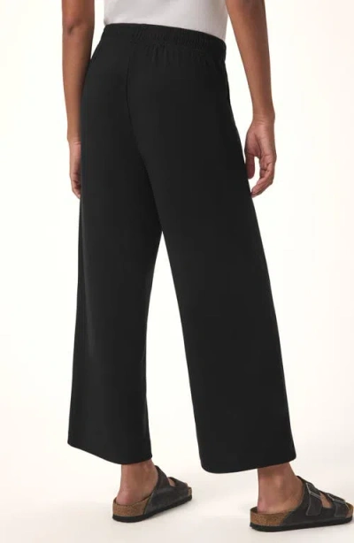Splendid Supersoft Crop Wide Leg Pants In Black