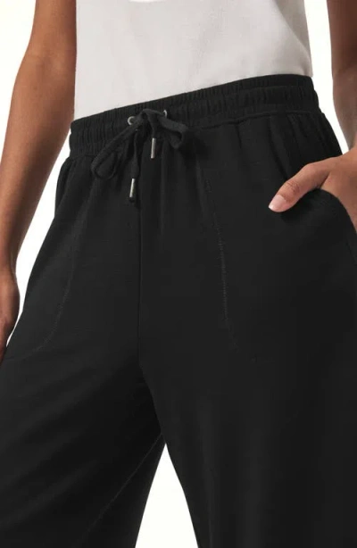 Splendid Supersoft Crop Wide Leg Pants In Black