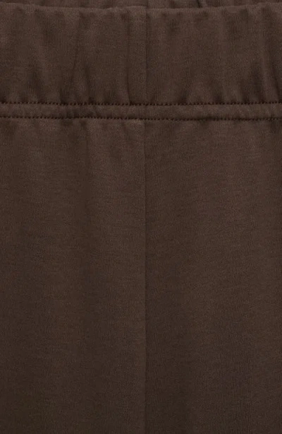 Mango Cotton Wide Leg Pajama Pants In Brown