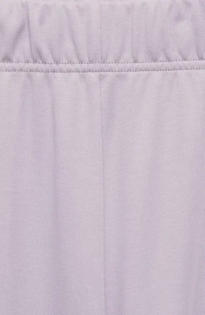 Mango Cotton Wide Leg Pajama Pants In Purple
