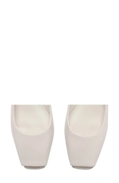 Mango Open Toe Pump In White