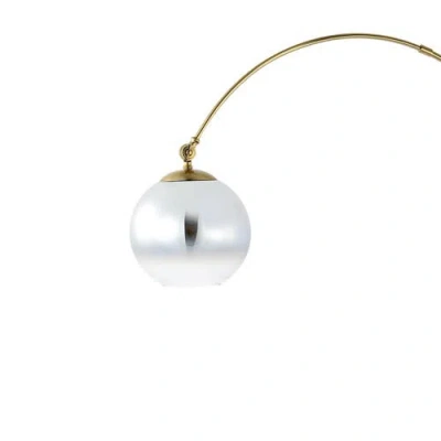 Jonathan Y Nora 71" Coastal Vintage Iron Led Floor Lamp In Brass Gold