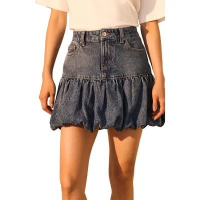 Next Puffball Denim Miniskirt In Blue