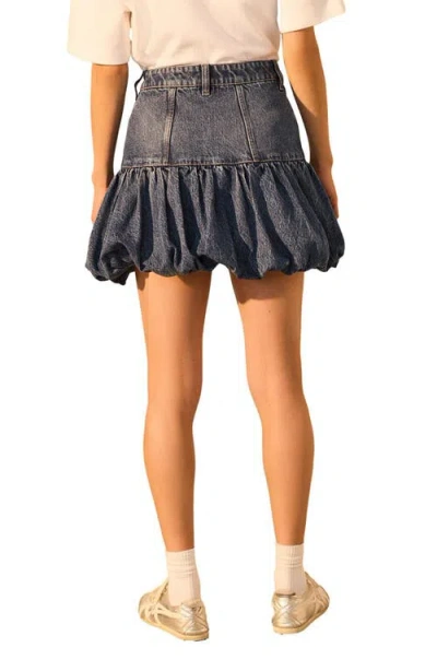 Next Puffball Denim Miniskirt In Blue