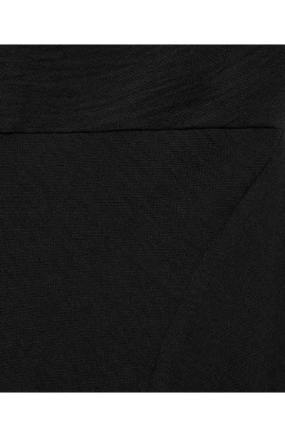 Mango Asymmetric A-line Dress In Black
