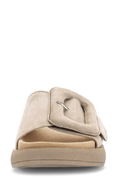 Gabor Buckled Platform Slide Sandal In Desert