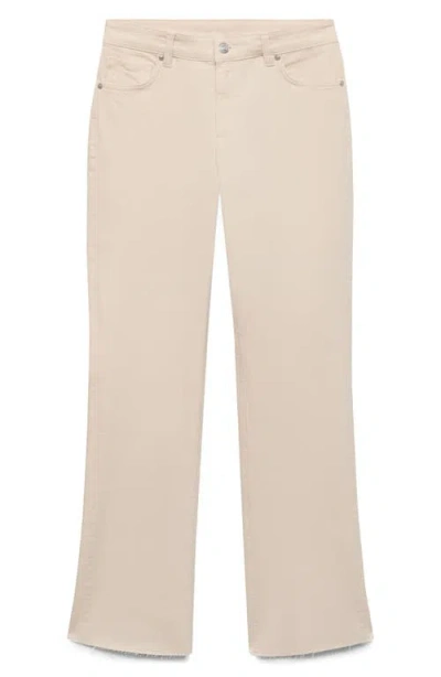 Mango Crop Flare Jeans In Ecru