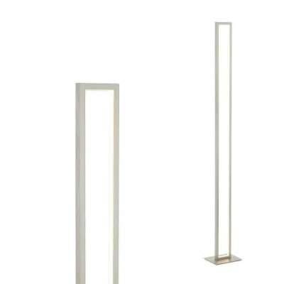 Jonathan Y Johan 59.5" Modern Minimalist Aluminum Integrated Tower Led Floor Lamp, Nickel In Nickel