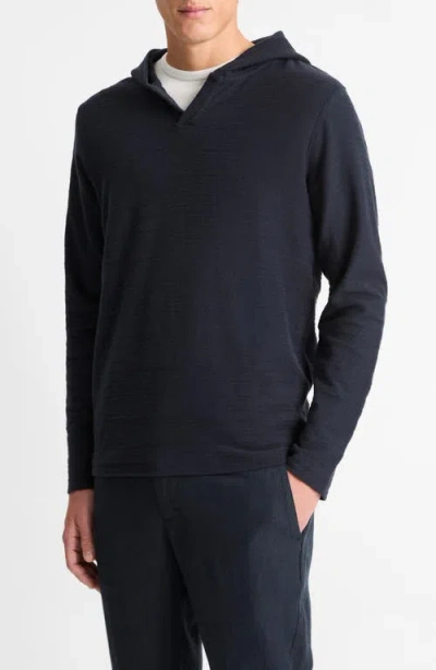 Vince Popover Cotton Hoodie In Coastal