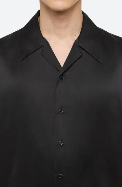 Helmut Lang Logo-embroidered Short-sleeve Shirt In Black