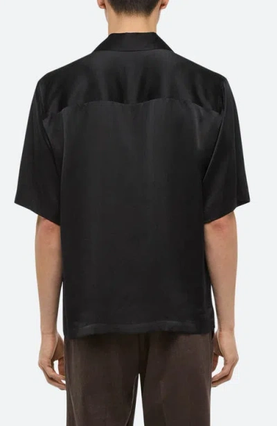 Helmut Lang Logo-embroidered Short-sleeve Shirt In Black