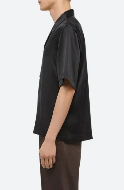 Helmut Lang Logo-embroidered Short-sleeve Shirt In Black