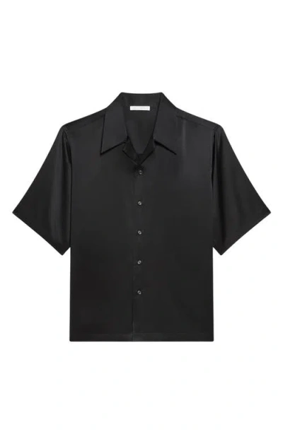 Helmut Lang Logo-embroidered Short-sleeve Shirt In Black