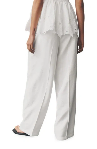 Next Tailored Wide Leg Pants In White