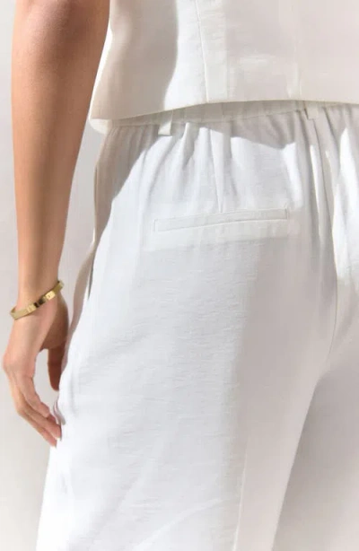 Next Tailored Wide Leg Pants In White