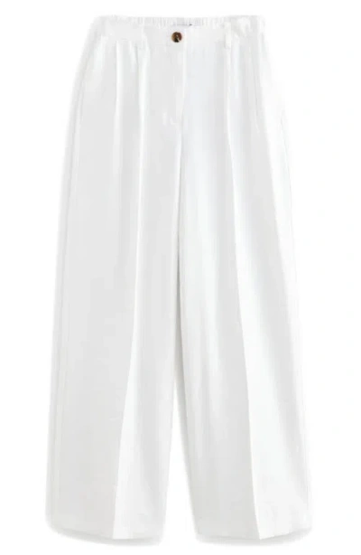 Next Tailored Wide Leg Pants In White